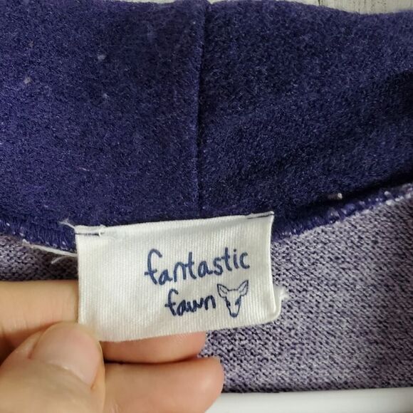 Fantastic Fawn Aztec Cardigan Sweater Blue Purple Medium - Picture 3 of 9